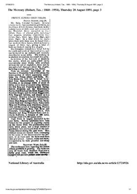 Scan of Newspaper, 20 August 1891