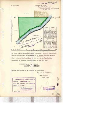 Scan of Surveyor-General diagram, 1654/1910, August 1910