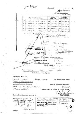 Scan of Surveyor-General diagram, 1081/1931, November 1930