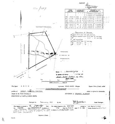 Scan of Surveyor-General diagram, (illegible), February 1937