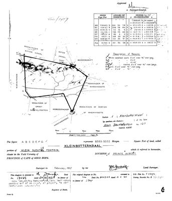 Scan of Surveyor-General diagram, 4239/1937, February 1937