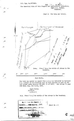 Scan of Surveyor-General diagram, 88/1900, March 1899