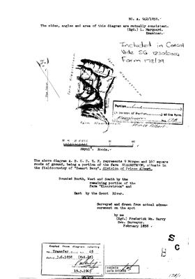 Scan of Surveyor-General diagram, A.942/1858, February 1858