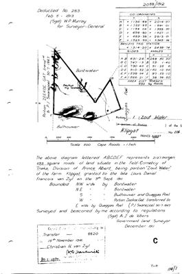 Scan of Surveyor-General diagram, 2088/1912, December 1911