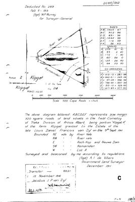 Scan of Surveyor-General diagram, 2085/1912, December 1911