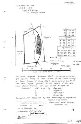 Scan of Surveyor-General diagram, 2092/1912, December 1911
