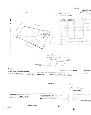 Scan of Surveyor-General diagram, 820/1933, November 1932