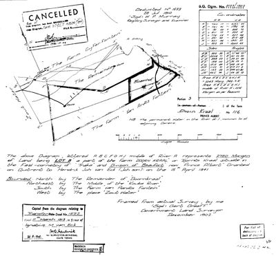 Scan of Surveyor-General diagram, 2103/1903, December 1902
