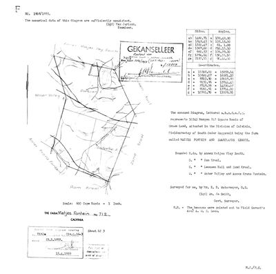 Scan of Surveyor-General diagram, 1908/1885, 1885