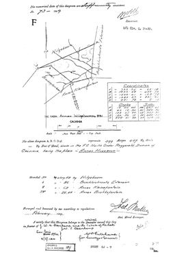Scan of Surveyor-General diagram, 73/1909, February 1909