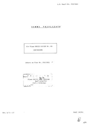 Scan of Surveyor-General diagram, 253/1821, 1821