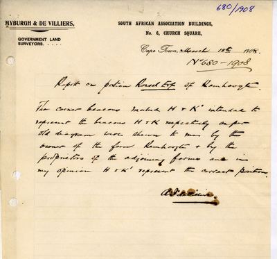Skandering van report, 18 Maart 1908