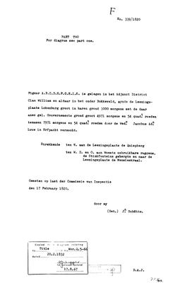 Skandering van Landmeter-generaal-kaart, 339/1820 (part 2), 17 Februarie 1820