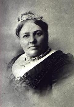 Aletta Catharina Maria Helena Hitge (1846-1933), called LETTIE, in a studio portrait: dark hair dressed high with a...