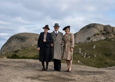 ANNA TOBIA JEANNE JOUBERT (1915-1974) arm in arm with her parents on the granite of Paarl Rock. Her father...